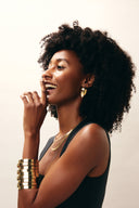 Oval Drop | Polished stud earrings