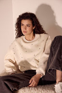 Embellished Jumper | Soft knit jumper with scattered crystal details