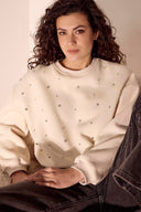 Embellished Jumper | Soft knit jumper with scattered crystal details