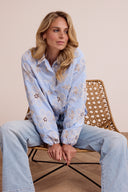 Blouse met bloemenborduurwerk | Tramontana