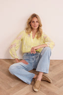Burn Out Lace Top | Sheer textured lace top