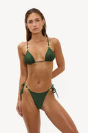 Aura Bikini Bottom | Gold-detailed swim bottom