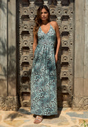 Halter Dress | Panther Shadow green