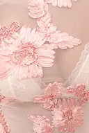 Walk the Woven Path Pink Light | Chic sheer floral mesh top
