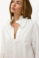 Wandering Hearts White Blouse | Chic ruffled silk blouse