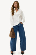 Wandering Hearts White Blouse | Chic ruffled silk blouse
