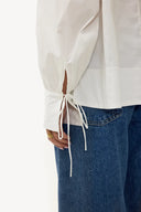 Wandering Hearts White Blouse | Chic ruffled silk blouse