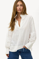Wandering Hearts White Blouse | Chic ruffled silk blouse