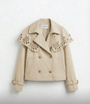 Marie | Structured scalloped collar coat