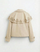 Marie | Structured scalloped collar coat