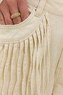 Moonlit Meadow Fringe Denim Shorts | Relaxed frayed denim short