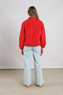 Jenny | Lightweight zip bomber in cherry red