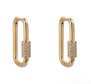 Maya Link Earrings | Polished crystal link earrings