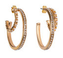 Double Diamond Hoops | Crystal layered statement hoops