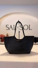 Angelina | Woven tote in textured fibre