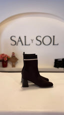 Mari | Sock bootie with block heel