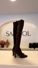 Lana | Stretch sock boot with block heel