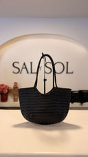 Angelina | Woven tote in textured fibre