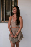 Thalía Set | Cotton halter skirt set