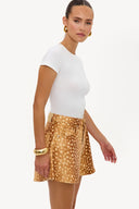 Desert Daydreams Brown Printed Shorts | Relaxed printed denim short