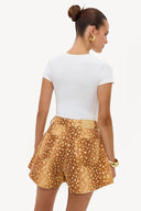 Desert Daydreams Brown Printed Shorts | Relaxed printed denim short