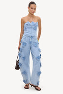 blooming energy denim top