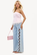 Bright Side Up Jeans | Cut-out wide leg jeans