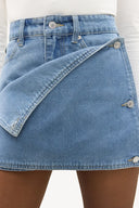 Dakota Button | Denim Skirt
