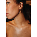 Double Diamant | Crystal hoop earrings