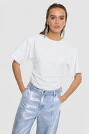 Ellis T-Shirt | Minimal gathered waist tee