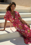 Kimono Dress | Flamingo Garden Pink