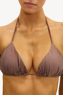 Lagoon Dust Triangle Bikini Top | Minimal triangle swim top
