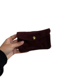 Marley | Suede coin pouch in burgundy