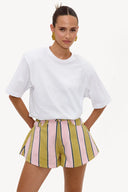 Ready For Anything Pink Stripe Shorts | Relaxed striped short