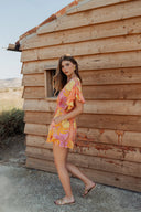 Marrakech Orange Short Jumpsuit