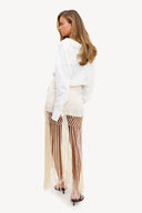 Poetic Paradise midi Skirt | Fringe wrap skirt