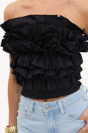 Sunkissed & Wind Swept Top | Romantic ruffle bandeau top